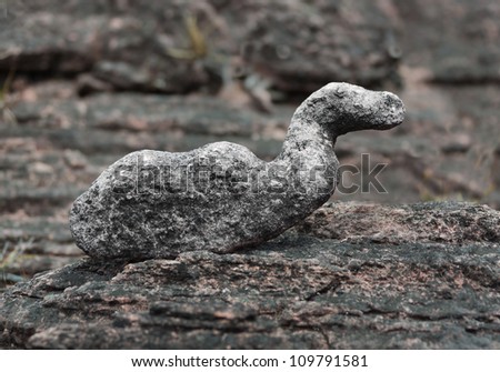Amazing stone dragon on the plateau Roraima tepui - Venezuela, Latin America