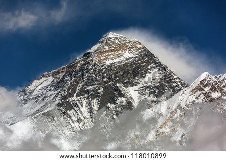 Portrait of the Mt. Everest (view from Renjo Pass) - Nepal, Himalayas