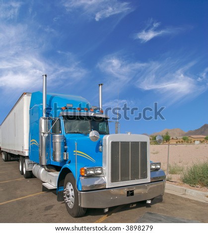 Blue Truck with blue sky
