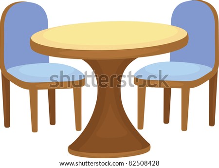 Illustration Of Chair And Table - 82508428 : Shutterstock