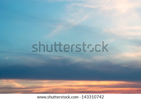 orange and blue sky at sunset