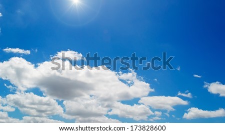 bright sun over soft clouds