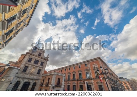 Fuerzas Armadas cathedral in Madrid under a cloudy sky, Spain Foto stock © 