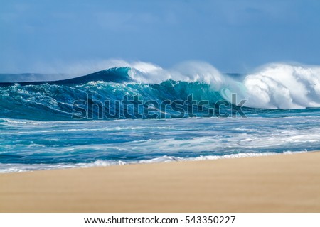 Similar – Image, Stock Photo North Sea surf in the evening light