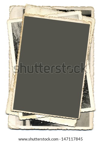 Pile of Vintage Photography Images Cutout