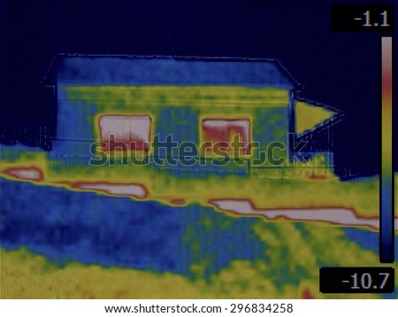 Thermal Image of House in the Winter