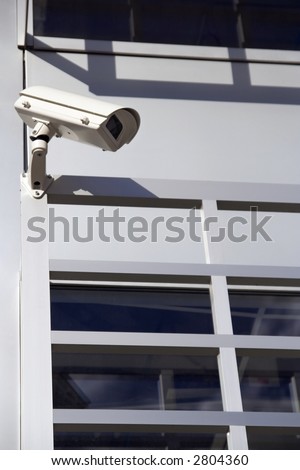 Security cam attached on building