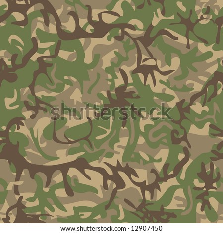 Seamless military pattern for textile industry