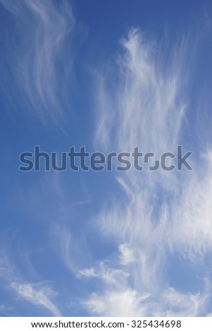 High cirrus clouds and blue sky,  Seaside,  Oregon Coast