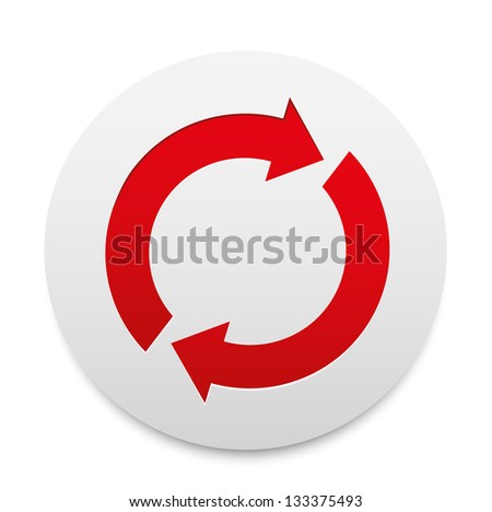 Reload glossy icon. Vector