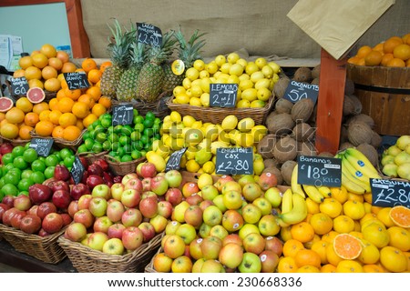 Market fruit and vegetables