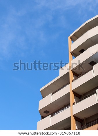 Small apartment and blue sky