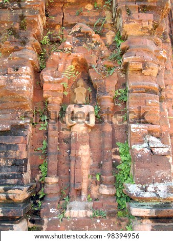 Relief of Hindu Temples at My Son in Vietnam - A UNESCO World Heritage Site