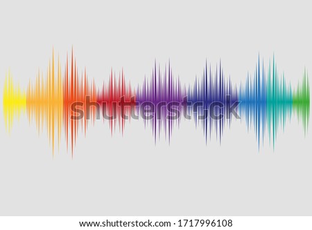 Music Wave Spectrum in nice colorful concept. Editable Clip Art.