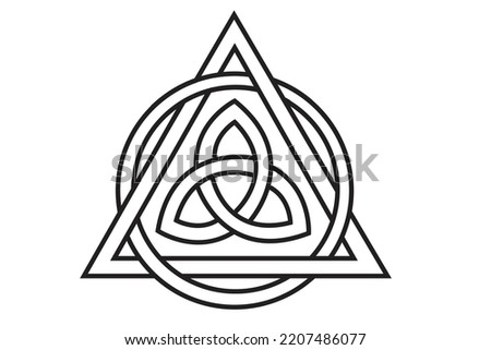 Triquetra Celt Icon as part of an interlaced Christian Trinitarian decorative symbol. Editable Clip Art. Photo stock © 