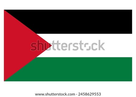 State of Palestine flag. Editable Clip Art.