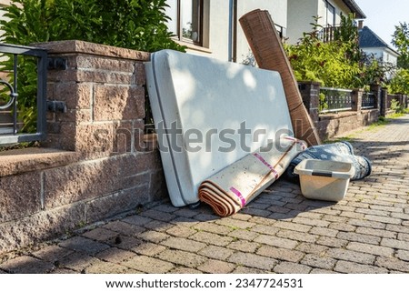 Similar – Image, Stock Photo Bulky waste on the roadside