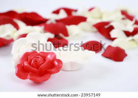 Still life - Luxury soap in form of roses for wellness and spa
