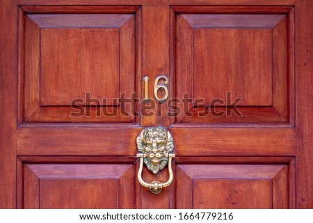 Similar – Image, Stock Photo House numbers from 16 to 10 in one street