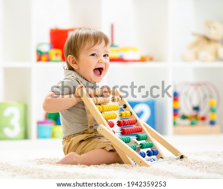 Similar – Image, Stock Photo Toddler smiling Smiling
