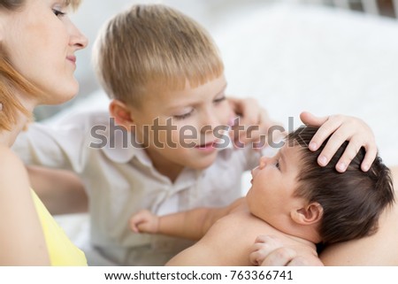 Free Photos Newborn Baby Holding By Mom And Looking With Love Cute