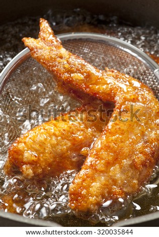 Wing food fried without coat