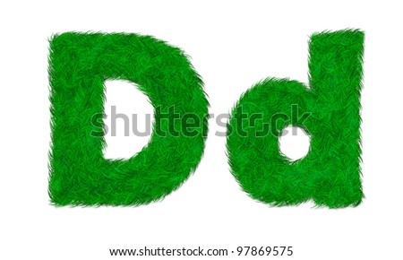 Green Grass Letter D D Isolated On White Background Stock Photo ...