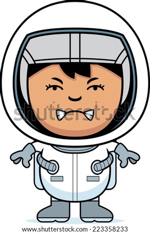 Similar – Image, Stock Photo Asian cosmonaut looking at camera in studio