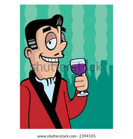 Man with wine glass