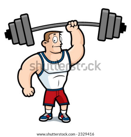 Man Lifting Weights Stock Vector Illustration 2329416 : Shutterstock