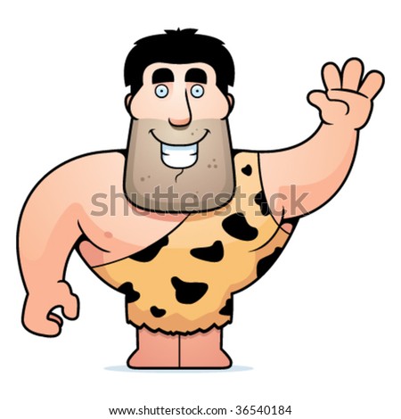 Caveman Waving Stock Vector Illustration 36540184 : Shutterstock