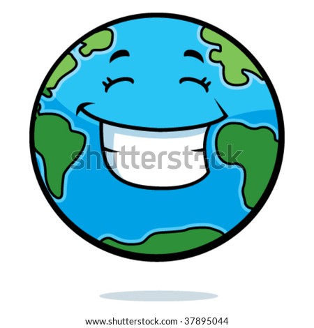 Earth Smiling Stock Vector Illustration 37895044 : Shutterstock