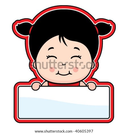 Cute Girl Sign Stock Vector Illustration 40605397 : Shutterstock