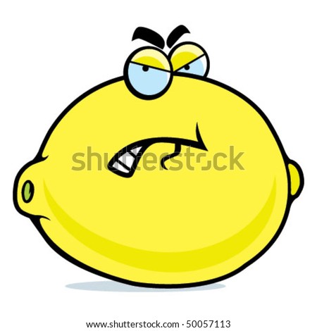 Angry Lemon Stock Vector Illustration 50057113 : Shutterstock