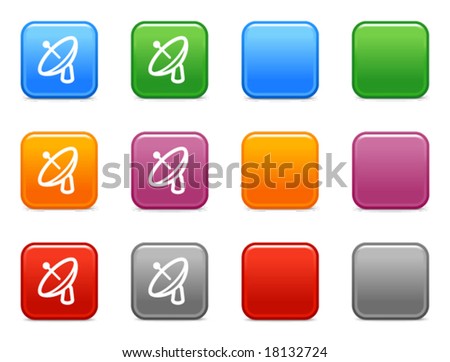 Color buttons with satellite dish icon