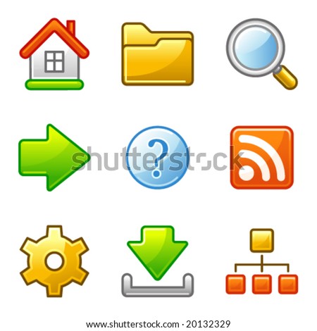 Basic web icons, alfa series