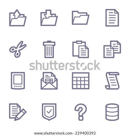 Document web icons set