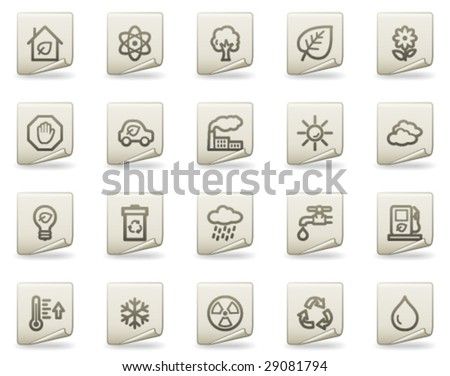 Ecology web icons, document series