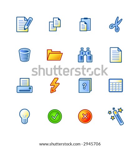 colorful document icons