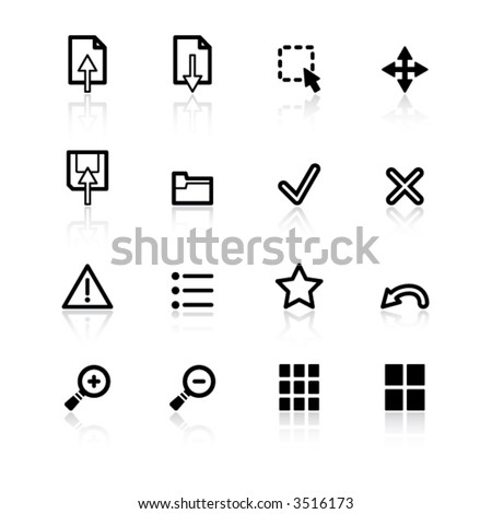 black viewer icons