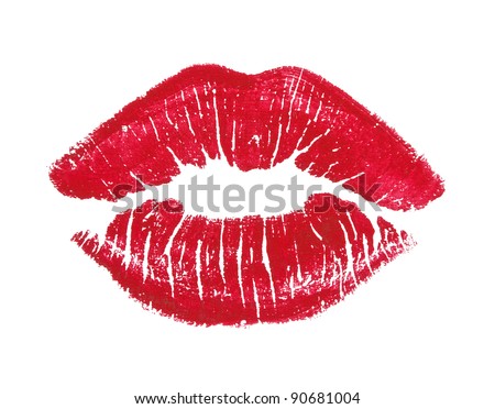 Red Lips Isolated On White Stock Photo 90681004 : Shutterstock