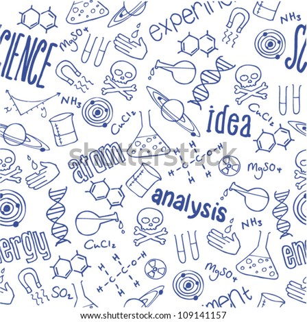 Science Words And Doodles Seamless Vector - 109141157 : Shutterstock