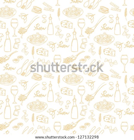 Pasta seamless background