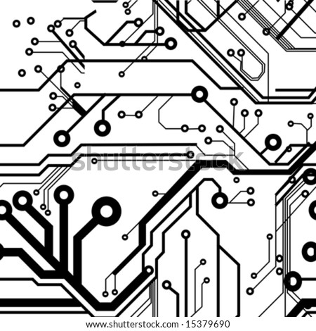 Seamless Printed Circuit Board Pattern Stock Vector Illustration ...