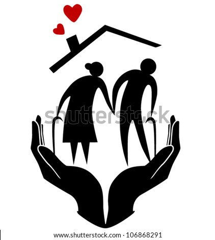 Elderly Protection Stock Vector Illustration 106868291 : Shutterstock