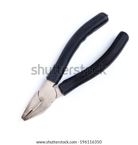 pliers  black color isolated