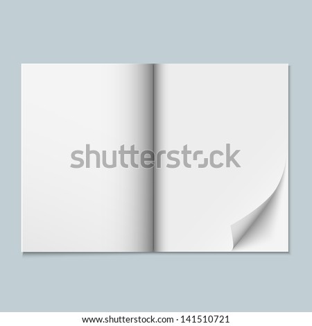 Magazine template with blank pages. Vector eps10