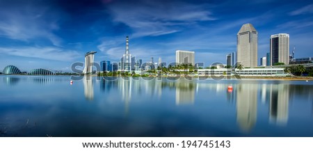 Landscape of Singapore city in day morning time.