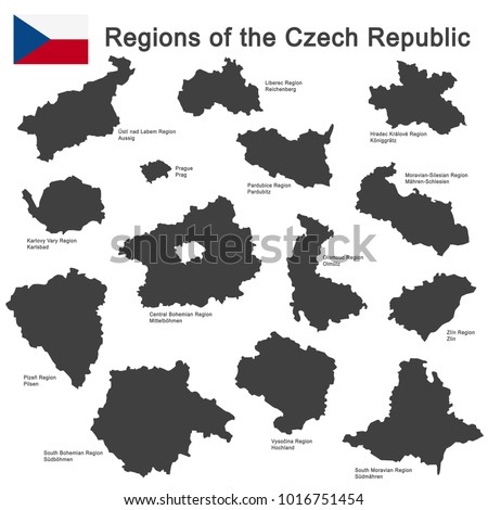 european country Czech Republic and detailed regions