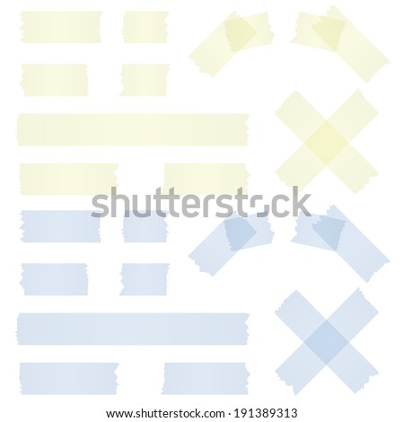 adhesive strip yellow and blue